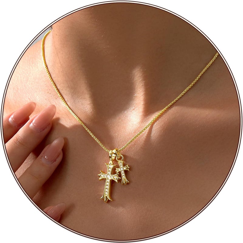 Partm Pearl Necklace for Women Trendy 14K Gold Plated Dainty Pearl Pendant Choker Set Handmade Pearl Gold Necklace Non Tarnish Simple Cute Jewelry Gifts for Women - Image 2